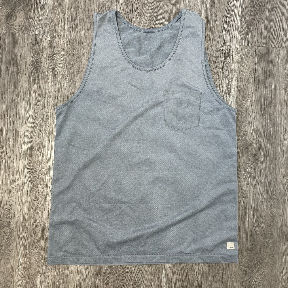 Vuori Tank Top Men's Medium Blue Tradewind Performance Sleeveless V142